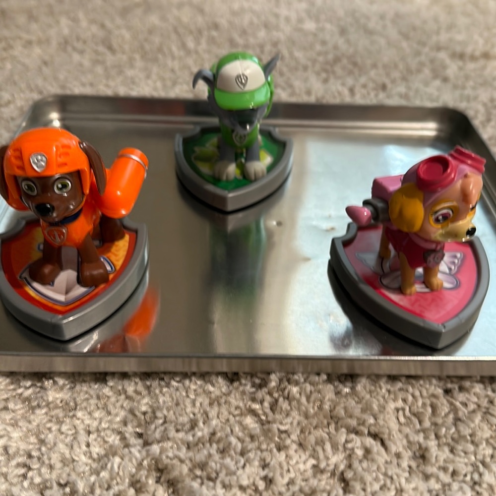 3 piece paw patrol figurines